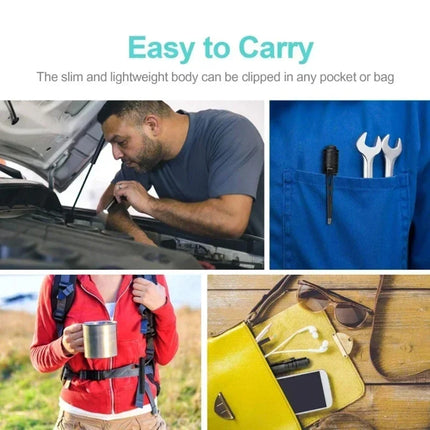 EDC Flashlight Mini Aluminum Alloy High Lumens Portable Pen Torch with Clip for Camping Cycling Reading Hiking Emergency Light