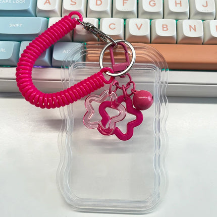 Kpop Photocard Holder Photo Display Holder With Star Keychain Idol Picture Protector Sleeves Credit ID Cards Protective Case