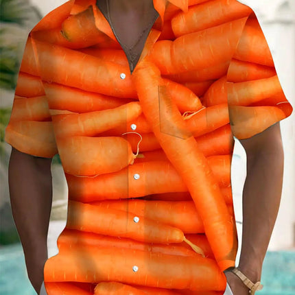 New Hawaii Spring/Summer Fashion Leisure Street Walk Tourist Beach Printed Full Open Short Sleeve Button Shirt, Quick Shipping