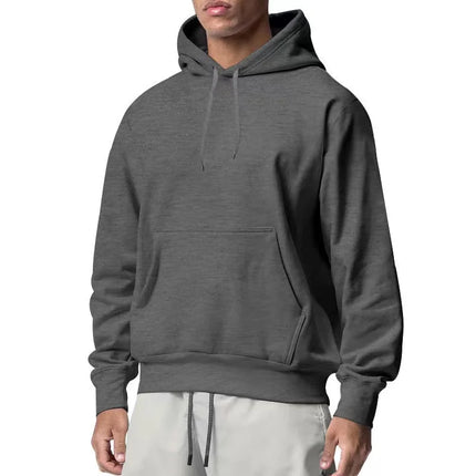 Cotton Hooded Sweatshirt, Solid Color Fashion Fit Sweatshirt, Autumn and Winter Fashion Sweatshirt, Suitable for Going Out