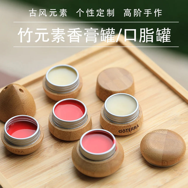 New 5g Natural Bamboo Jar With Aluminum Tank Empty Eye Cream Jar Balm And Lipstick Cosmetic Container Mini Jar Portable Packing