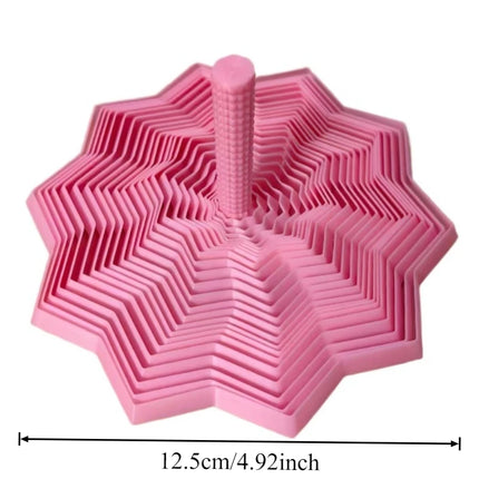 3D Printed Expanded Sensory Fidget Star,Easy-Grip Handles, Whirling Spiral Hexagon Spinner for Stress (Red and Blue,4.64in)