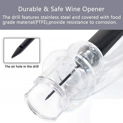 Air Pump Wine Corkscrew Bar Tools Safe Portable Stainless Steel Pin Cork Remover Air Pressure Bottle Opener Kitchen Accessories