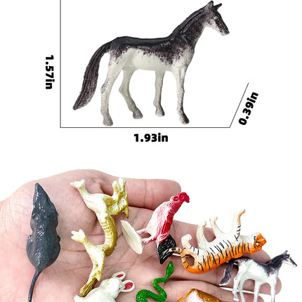 96 Wildlife Models Plastic Toys Tigers Lions Monkeys and Other Wild Animals Collection Models Home Decoration Birthday Gifts