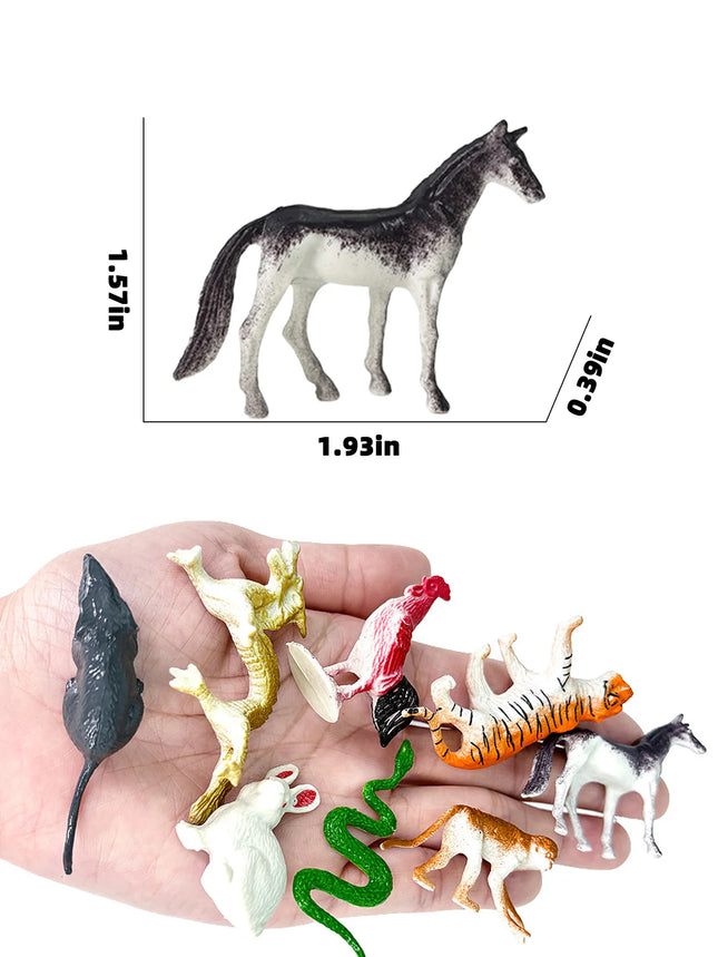 96 Wildlife Models Plastic Toys Tigers Lions Monkeys and Other Wild Animals Collection Models Home Decoration Birthday Gifts