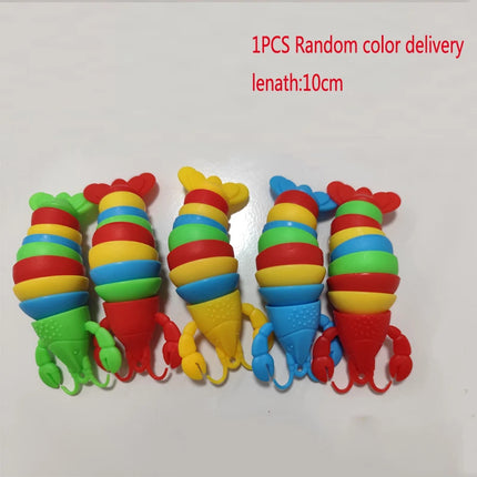 2025 New Fidget Slug Toy for children  3D Colorful Sensory Slug Relieves Fun Decompression Toy Creative Twist Fox/Ant/Fidget Toy