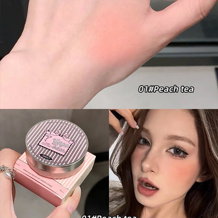 Gege Bear 3 Colors Matte Cream-Textured Cushion Blush with Puff,  Powder-free, Smooth Application, Create  Flawless Daily Makeup