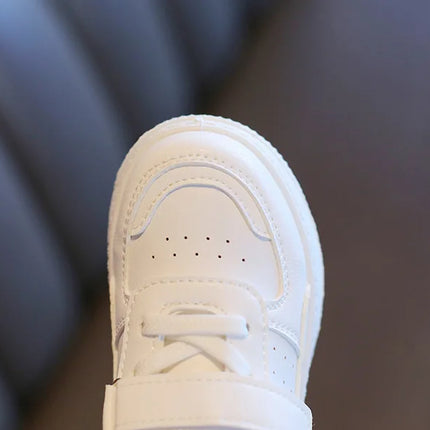Tenis Sneakers Kids Spring/Autumn New Boys Girls Sports Shoes Casual Board Shoes Leather Soft Soled Children Small White Shoes