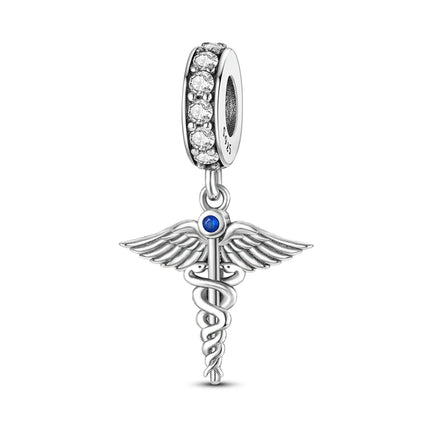 925 Sterling Silver Virgin Goddess Blessing Dangle Prayer Angel Pendant Charms Fit Original Necklace Bracelet DIY For Women Gift