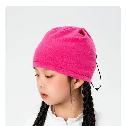 ROCKBROS Children Reversible Warm Scarf Fleece-Lined Ear-Warming Hat High Elasticity Breathable Built-in Drawstring Sports Mask