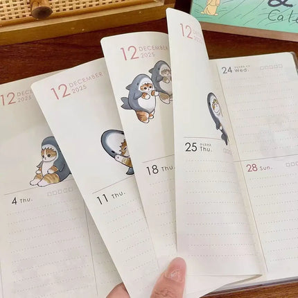 2026 Cute Cate Notebook Color Page Design Style School Specific Notebook Student Memoirs Excerpt Diary School Specific Notebook