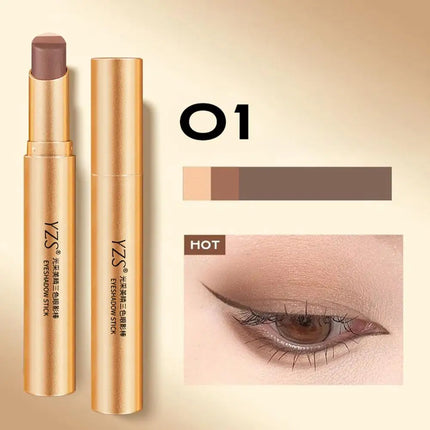 Glitter Eyeshadow Stick Three-Color Contouring Eyeshadow Makeup Eyeshadow Crayon Eyeshadow Pencil Eye Shimmer Stick For Women