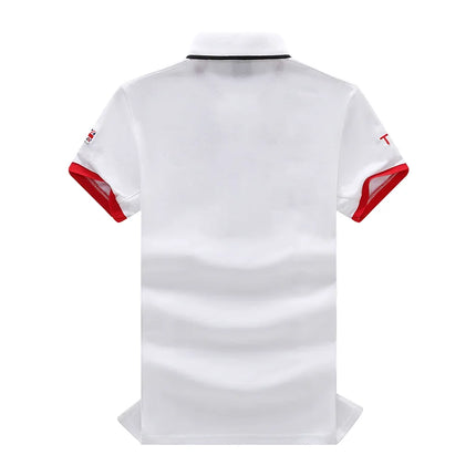 Men's polo shirt England Great Britain Royal casual sports party cotton embroidery luxury contrast color original design