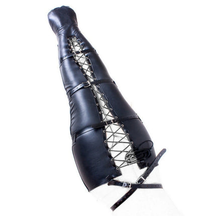 BDSM Strait Jacket / Armbinder,Leather Deluxe Arm Binder Restraint,Behind Back Bondage Gloves,Sex Toys For Couples ,Sex Handcuff