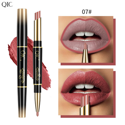 2 IN 1 Lip Liner Waterproof Matte Lipstick Pencil Sexy Red Long Lasting Lipliner Makeup Cosmetics
