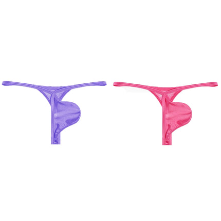 Men's Underwear Ice Silk Satin T Pants Low Waist Comfort Seamless Thongs