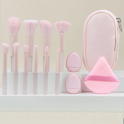 New Mini Makeup Brush Set 10PCS Eyeshadow Loose Powder Brush Travel Portable Soft Hair Makeup Tools Christmas gift