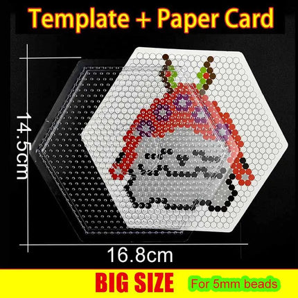 Fuse Beads Boards 5mm Large Clear Plastic Pegboards for Kids Craft Beads Pixel Puzzle Pegboards Creative Handmade Craft Toy Gift