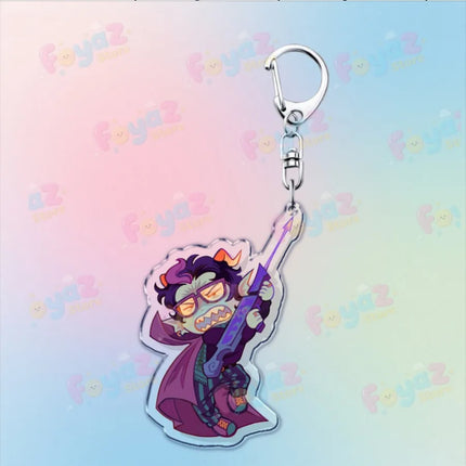 Cartoon Homestuck Keychain Accessories Bag Charms Dave Strider John Egbert Karkat Gamer Keyrings Jewelry Fans Freinds Gift
