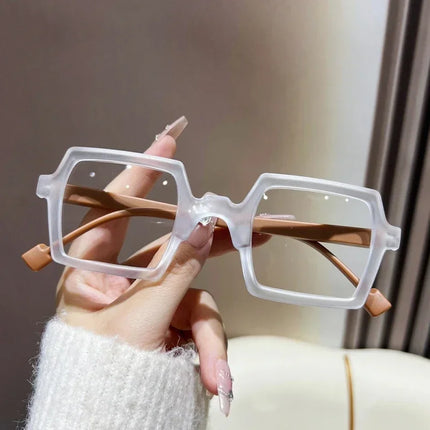 Anti-blue Light Women Men's Reading Glasses Trendy Oversized Frame Computer Far Sight Eyeglasses Finished Prescription Eyewear