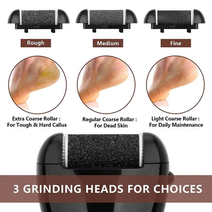 3PC Pedicure Kit Replacement Roller Heads Pedi Foot File Callus Shaver for Cracked Heels And Dead Skin Foot Care Accessory