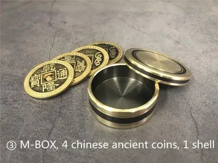 M-BOX (Morgan Size) Magic Tricks Coin Appear Vanish Magia Magician Close Up Illusions Gimmick Props Mentalism Upgraded Okito Box