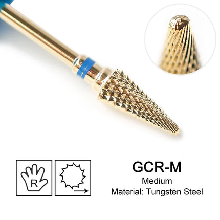 Nail Drill Bits Carbide Large Cone Electric Milling Cutter Gel Polish Remover Grinding Tools DIY Accessories Supplies