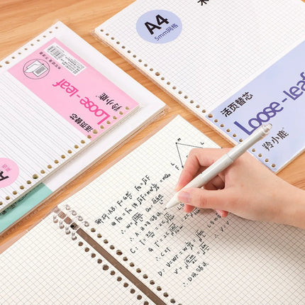 A5/B5/A4 Loose - Leaf Refills - 60 Sheets, Multi - Style Notebook Inserts Grid/Line/Blank Inner Page Refill