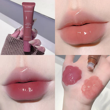 Lip Glowy Lightweight Hydration Balm Shea Butter Glaze Craze Tinted Polypeptide Lip Gloss Serum Fruit Donut Lip Oil Care