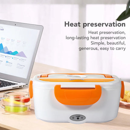 Electric Lunch Box Split Household Mini Portable Multifunctional Orange Electric Lunch Box Food Heater 100‑240V