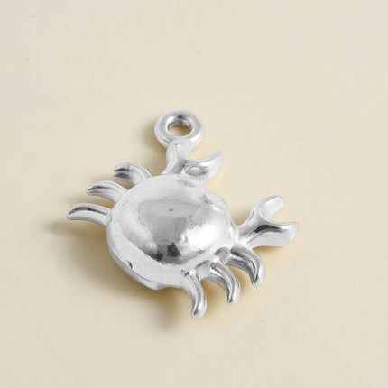 5pcs Kawaii Charm Flower Star Crab Stainless Steel Pendants For Jewelry Making Supplies Assorted Mini Charms In Bulk DIY Finding