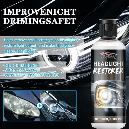 Headlight Repair Spray for Car Refurbishment Anti-Oxidation Coating Car Lamp Polishing Agent Scratch Restoration Dirt Clean