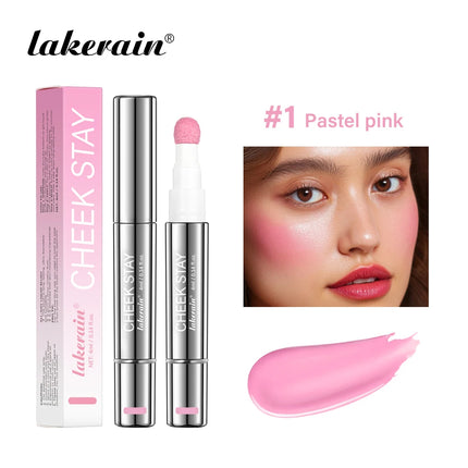 Cheek Blusher All-Day Liquid Blush Long-Lasting Buildable Ultra-Blendable Blush Liquid New Sponge Applicator Cheek Stain Makeup