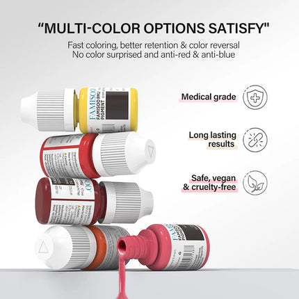 FAMISOO 5ml Tattoo Lip Tattoo Permanent Makeup Eyebrow Lip Liner Cosmetic Tattoo Color Pigment Supplement
