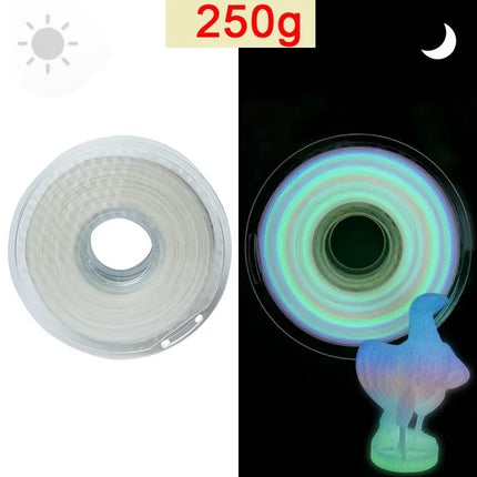 Glow In The Dark Filament PLA 1.75mm 1kg 500g 250g 3D Printer Material Luminous PLA Filament Starry Sky Blue Green High Speed