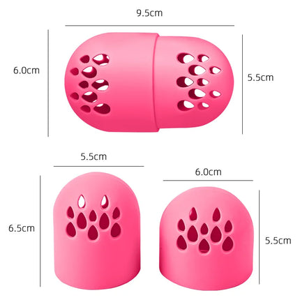 Empty Makeup Sponge Holder Eco-Friendly Silicone Beauty Egg Organizer Breathable Drying Storage Case Cosmetic Puff Holder Box