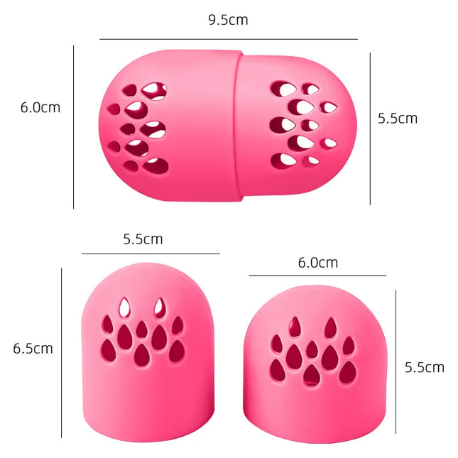 Empty Makeup Sponge Holder Eco-Friendly Silicone Beauty Egg Organizer Breathable Drying Storage Case Cosmetic Puff Holder Box