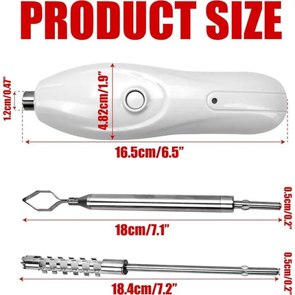 ASWUT-Corer Tool Portable Vegetable Corer Cordless,Electric Scraping Scale Machine With 2 Cutter,Stainless Steel Fruit Digging