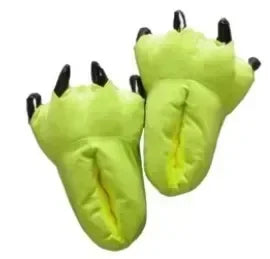Tiger Animal Paw Slippers For Boy Girl Unisex Kids Cute Monster Claw Slippers Cartoon Soft Plush Warm Home Slippers Child Shoes