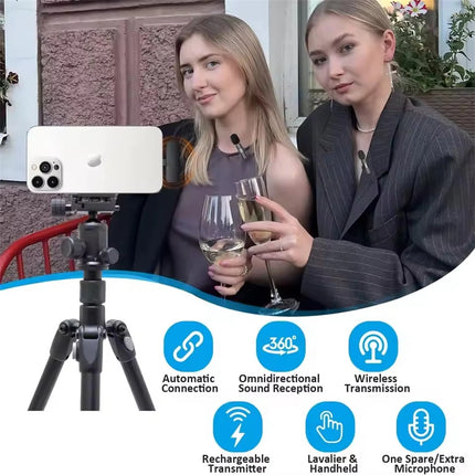 FANGTUOSI Noise-canceling microphone Wireless lavalier microphone for live streaming/YouTube/TikTok/Facebook Mic for Android