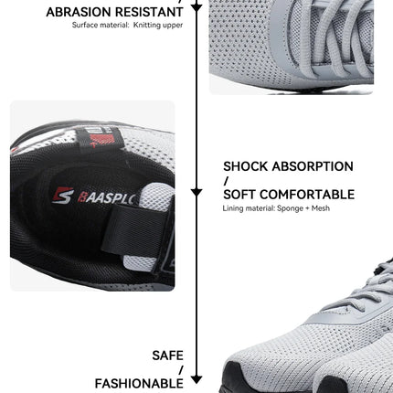 Baasploa Men Running Shoes Lightweight Breathable Jogging Sport Shoes Male Lace-up Fashion Comfort Casual Sneakers Non-slip