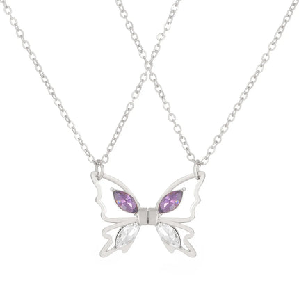 2Pcs Cute Cartoon Animal Magnetic Necklace Exquisite Kawaii Pendant Best Friends Couple Jewelry Accessories Party Birthday Gift