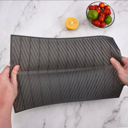 Silicone Drain Pad With Hole Drying Mat Pots Dish Drain Mat For Kitchen Tableware Non-slip Mats Anti-scald Coaster Kitchen