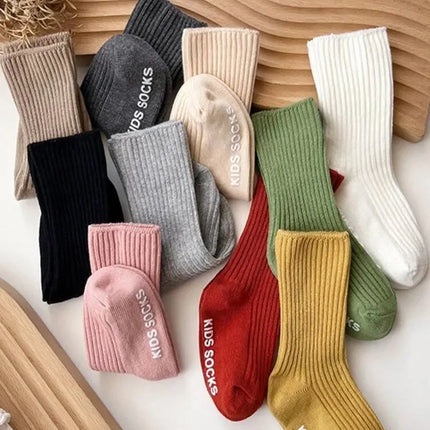 3Pairs/Lot Baby Socks Boys Girls Cotton Stripe Soft Sock Kids Toddler Non-Slip Rubber Grips Floor Socken For 0-3 Years