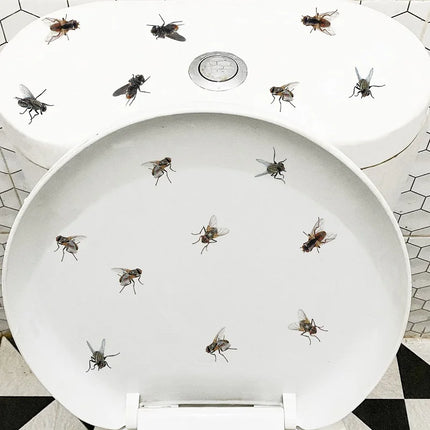 Simulation Fly Wall Sticker Bathroom Waterproof Toilet Cover Fly Toilet Sticker Self-adhesive PVC