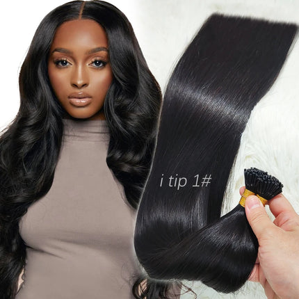 Straight Highlight Hair I Tip Hair Extensions Natural Real Virgin Human Hair Fusion Hair Original 99j 1b 613 Blonde Honey Color