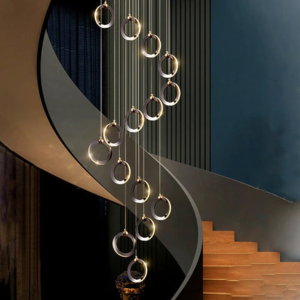 Modern home decoration crystal chandelier, stair Pendant lamp, living room Pendant lights, interior lighting