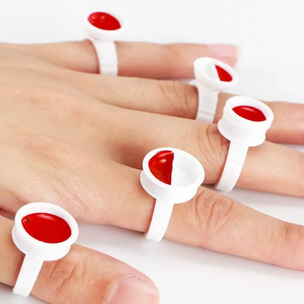 100/1000PCS Microblading Pigment Glue Rings Tattoo Ink Holder S/M/L Eyebrow Makeup Accessories Eyelash Extension Glue Cups