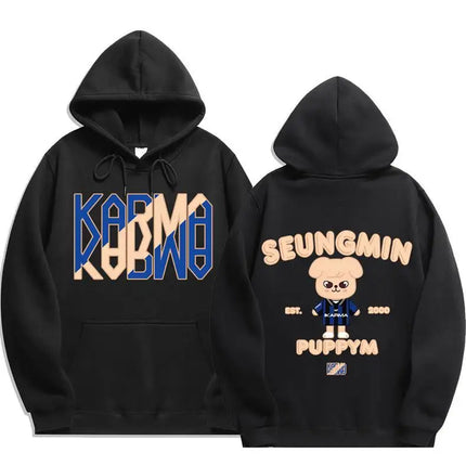 SKZOO Stray Kids Comeback Merch Collection Ribbed Hem Unisex Hoodie Sweatshirt Top