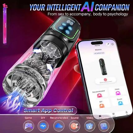 Telescopic Rotation Masturbator Cup Vagina Masturbation Blowjob Adults Sex Toys for Men Male Piston Automatic Mastubator